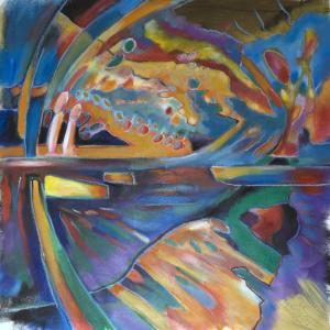 IMPACT IN BLUE_2013 28" x28"