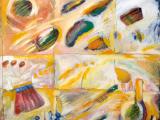 Subatomic dance oil on canvas 27"x31- 2012 