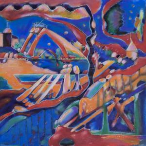TALES OF TWO FISH WIVES_2013 29"x31" 