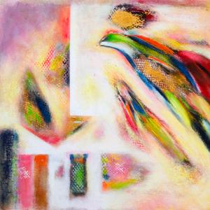 February Flares 01_flying into glass-24"x26"_2025