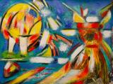 The 'Clown & Elephant' _32"x24"_2023