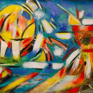 The 'Clown & Elephant' _32"x24"_2023