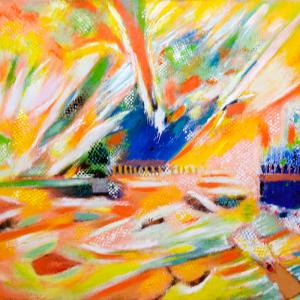 Diving into the sunset 2023_32"x26"